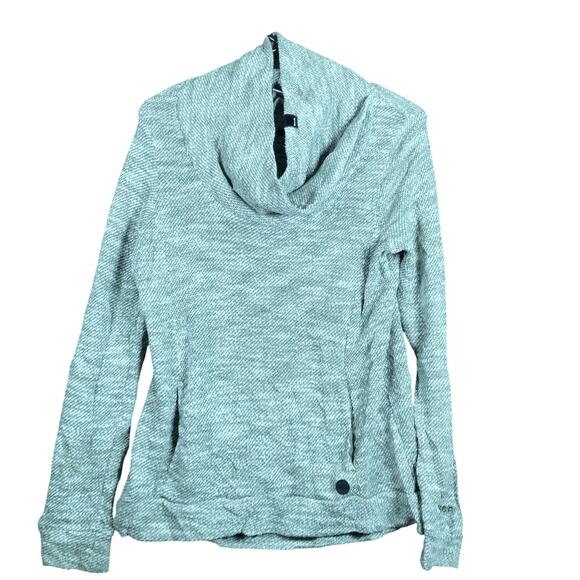 Bench Womens Sweatshirt Gray Cowl Neck Kangaroo Pocket Long Sleeve Small - Picture 1 of 12